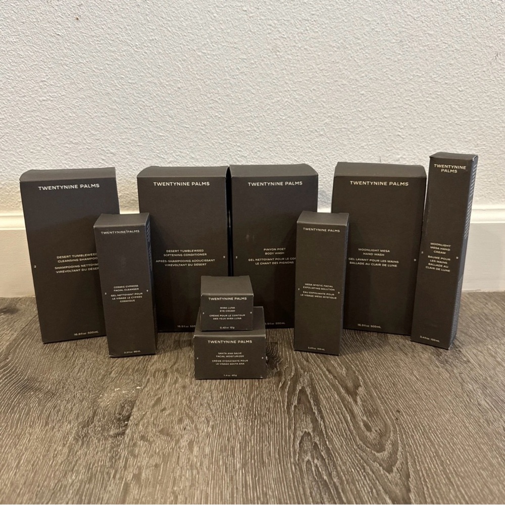 TWENTY NINE PALMS 9 PIECE SET - (No Serum/Clay Mask) - $490 MSRP -